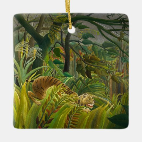 Henri Rousseau _ Surprised Ceramic Ornament