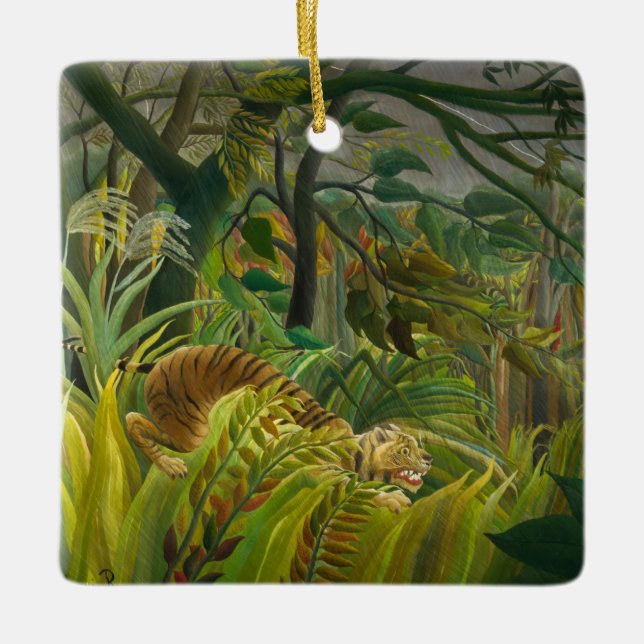 Henri Rousseau - Surprised! Ceramic Ornament (Front)