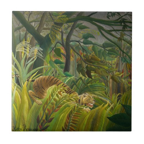 Henri Rousseau _ Surprised Ceramic Tile