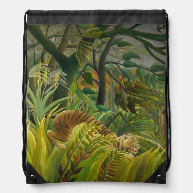 Henri Rousseau - Surprised! Drawstring Bag (Front)