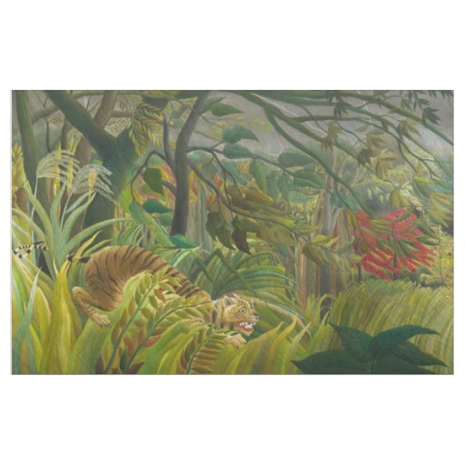 Henri Rousseau - Surprised! Fabric