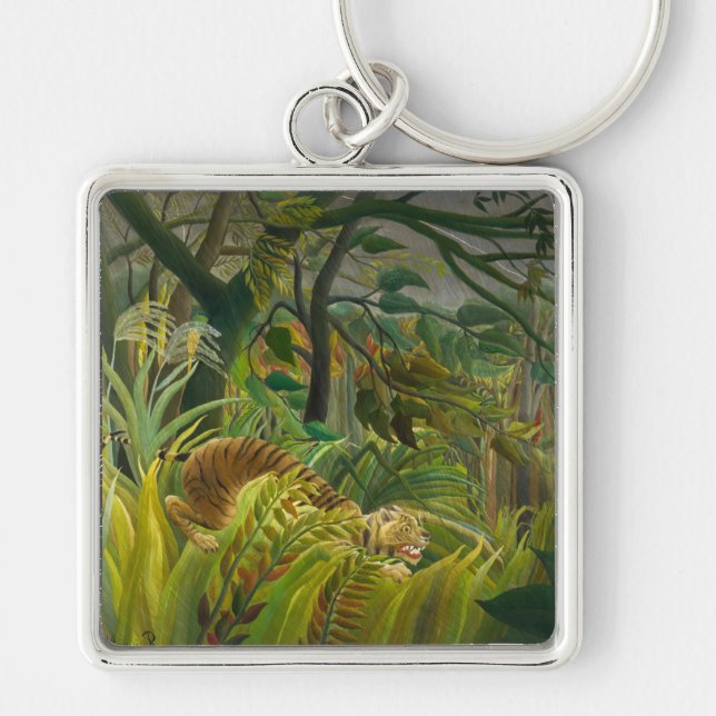 Henri Rousseau - Surprised! Keychain (Front)