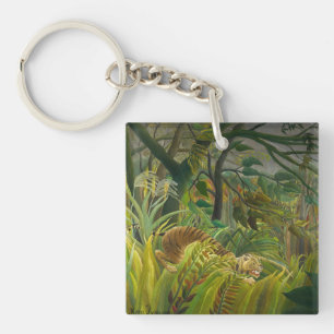 Henri Rousseau - Surprised! Keychain