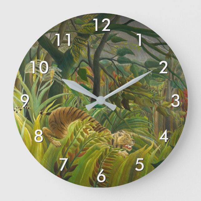 Henri Rousseau - Surprised! Large Clock (Front)