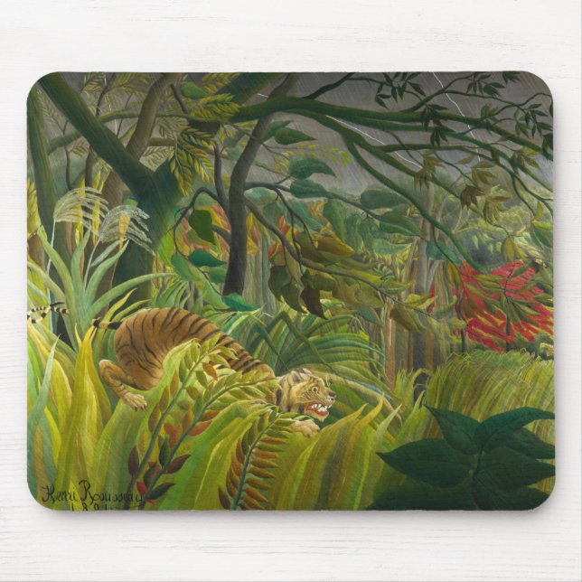 Henri Rousseau - Surprised! Mouse Pad (Front)
