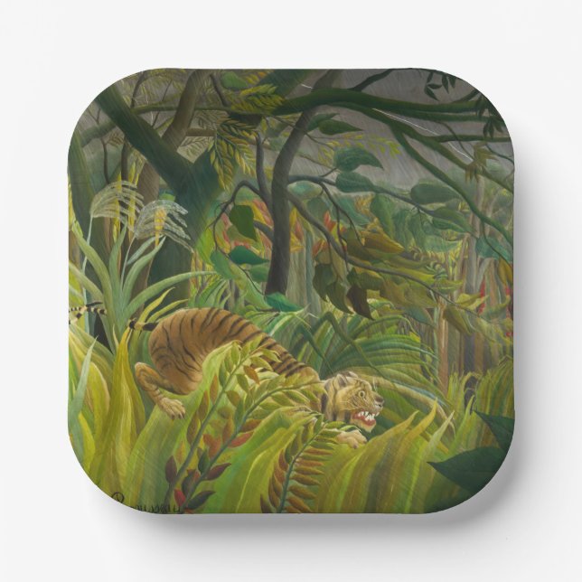 Henri Rousseau - Surprised! Paper Plates (Front)