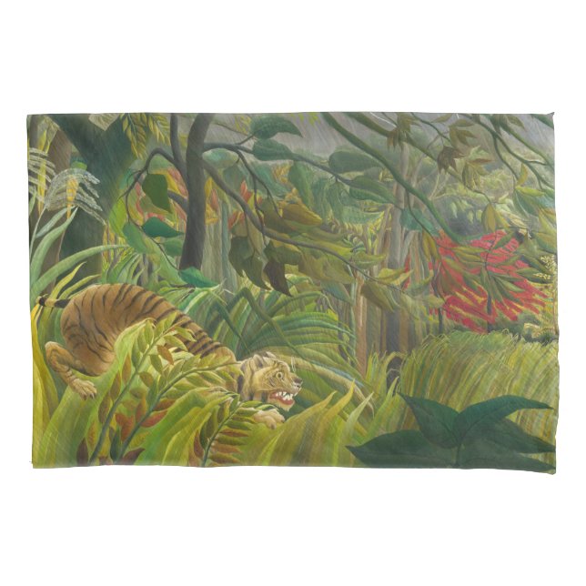 Henri Rousseau - Surprised! Pillow Case (Front)