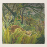 Henri Rousseau - Surprised! Scarf<br><div class="desc">Surprised! / Tiger in a Tropical Storm - Henri Rousseau (aka Douanier Rousseau),  1891</div>