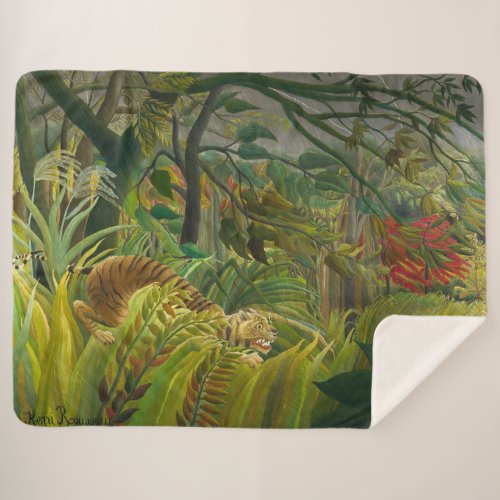 Henri Rousseau _ Surprised Sherpa Blanket