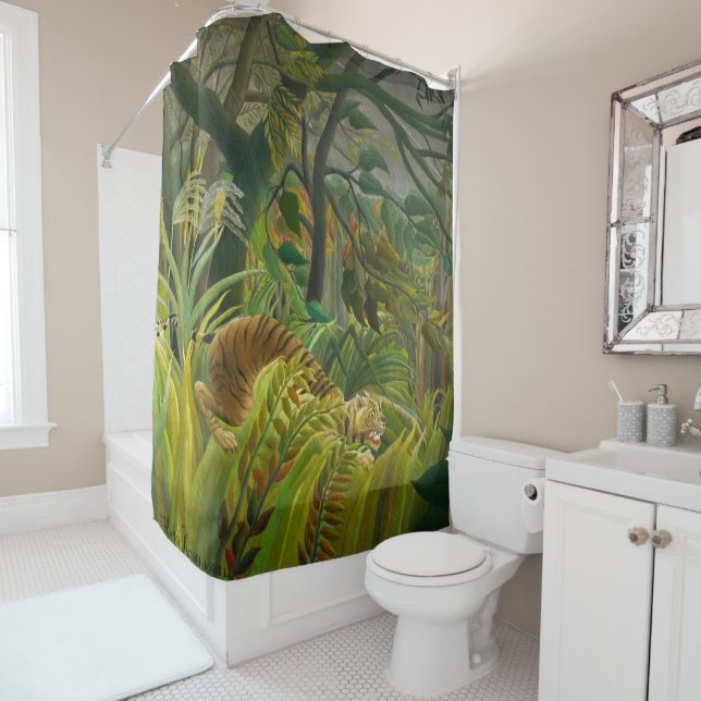Henri Rousseau - Surprised! Shower Curtain (In Situ)