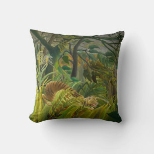 Henri Rousseau - Surprised! Throw Pillow