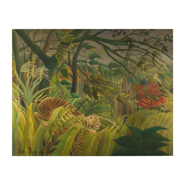 Henri Rousseau - Surprised! Wood Wall Art (Front)