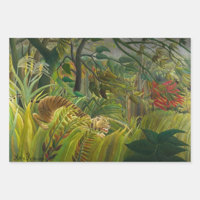 Henri Rousseau - Surprised! Wrapping Paper Sheets (Front)