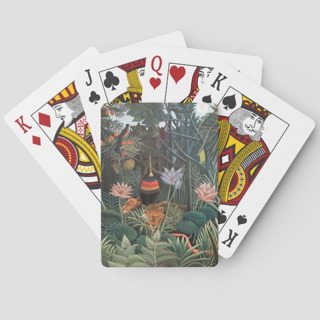 Henri Rousseau The Dream Jungle Flowers Surrealism Poker Cards (Back)