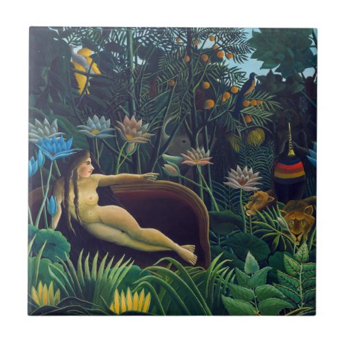 Henri Rousseau _ The Dream  Le Reve Ceramic Tile