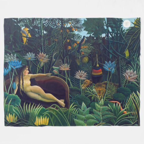 Henri Rousseau _ The Dream  Le Reve Fleece Blanket