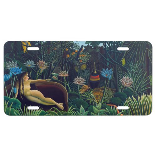 Henri Rousseau _ The Dream  Le Reve License Plate