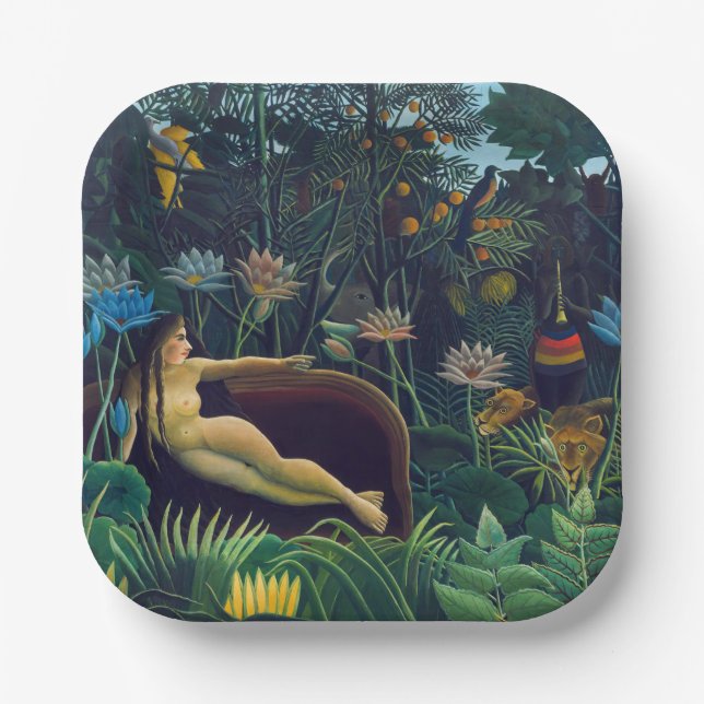 Henri Rousseau - The Dream / Le Reve Paper Plates (Front)