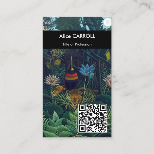 Henri Rousseau _ The Dream  Le Reve _ QR Code Business Card