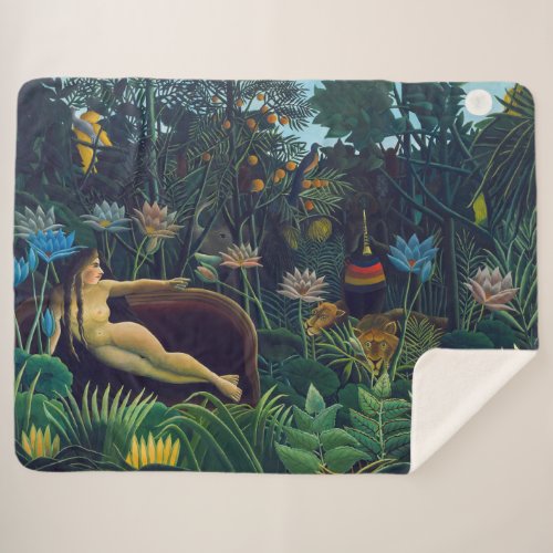 Henri Rousseau _ The Dream  Le Reve Sherpa Blanket