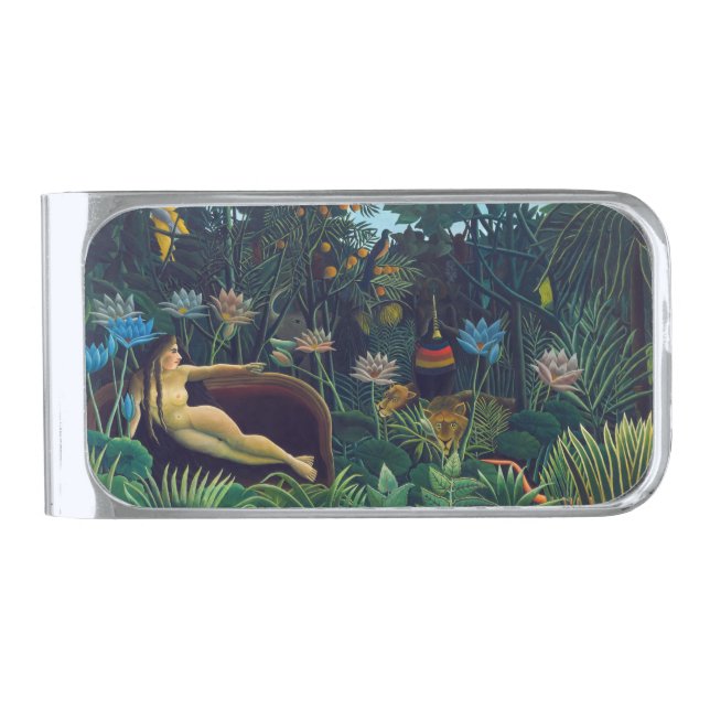 Henri Rousseau - The Dream / Le Reve Silver Finish Money Clip (Front)