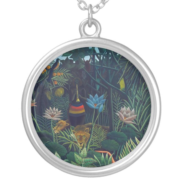 Henri Rousseau - The Dream / Le Reve Silver Plated Necklace (Front)