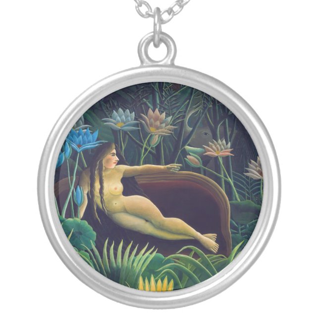 Henri Rousseau - The Dream / Le Reve Silver Plated Necklace (Front)