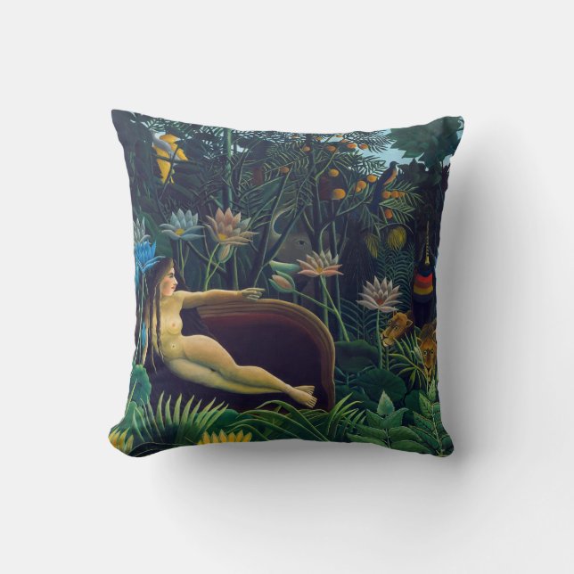 Henri Rousseau - The Dream / Le Reve Throw Pillow (Front)