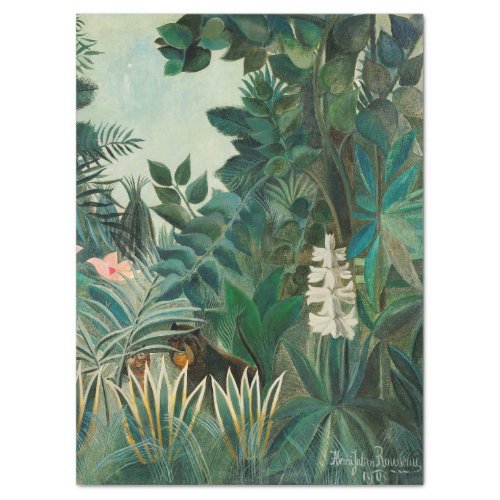 Henri Rousseau  The Equatorial Jungle 1909 Tissue Paper