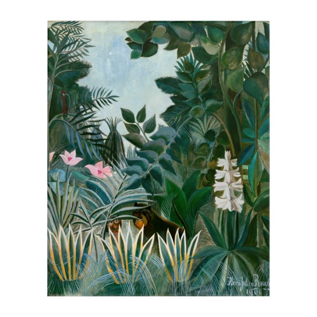 Henri Rousseau - The Equatorial Jungle Acrylic Print (Front)