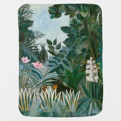 Henri Rousseau _ The Equatorial Jungle Baby Blanket