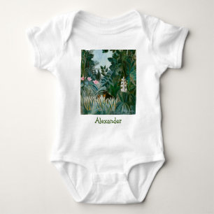 Henri Rousseau - The Equatorial Jungle Baby Bodysuit