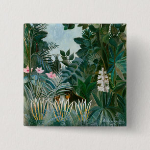 Henri Rousseau - The Equatorial Jungle Button