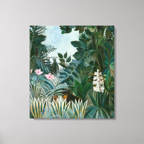 Henri Rousseau _ The Equatorial Jungle Canvas Print