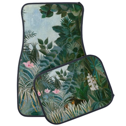 Henri Rousseau _ The Equatorial Jungle Car Floor Mat