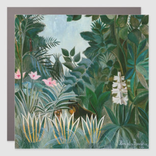 Henri Rousseau - The Equatorial Jungle Car Magnet