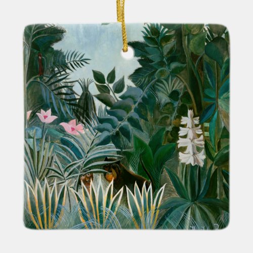 Henri Rousseau _ The Equatorial Jungle Ceramic Ornament