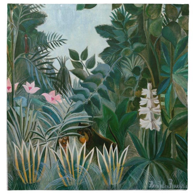 Henri Rousseau - The Equatorial Jungle Cloth Napkin (Front)