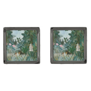 Henri Rousseau - The Equatorial Jungle Cufflinks