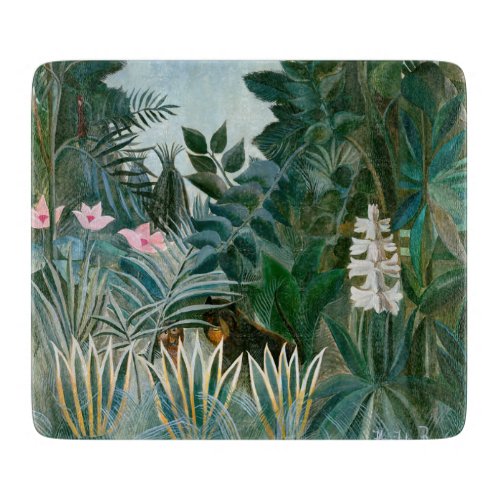 Henri Rousseau _ The Equatorial Jungle Cutting Board