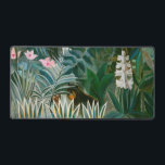 Henri Rousseau - The Equatorial Jungle Desk Mat<br><div class="desc">The Equatorial Jungle / La Jungle equatoriale - Henri Rousseau (aka Douanier Rousseau),  1909</div>