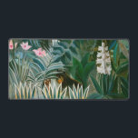 Henri Rousseau - The Equatorial Jungle Desk Mat<br><div class="desc">The Equatorial Jungle / La Jungle equatoriale - Henri Rousseau (aka Douanier Rousseau),  1909</div>