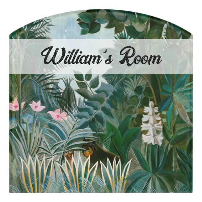 Henri Rousseau - The Equatorial Jungle Door Sign (Contour Front)