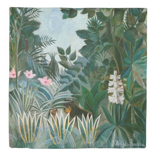 Henri Rousseau _ The Equatorial Jungle Duvet Cover