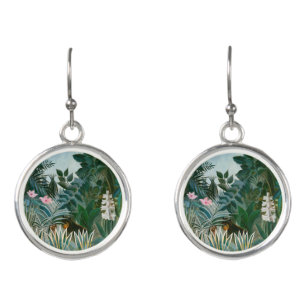 Henri Rousseau - The Equatorial Jungle Earrings