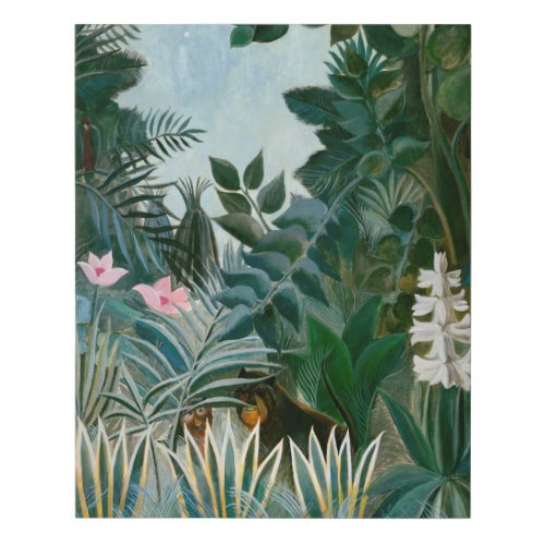Henri Rousseau _ The Equatorial Jungle Faux Canvas Print
