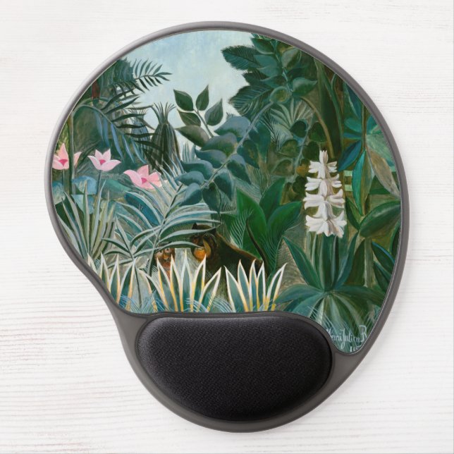 Henri Rousseau - The Equatorial Jungle Gel Mouse Pad (Front)