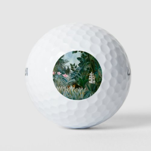 Henri Rousseau _ The Equatorial Jungle Golf Balls