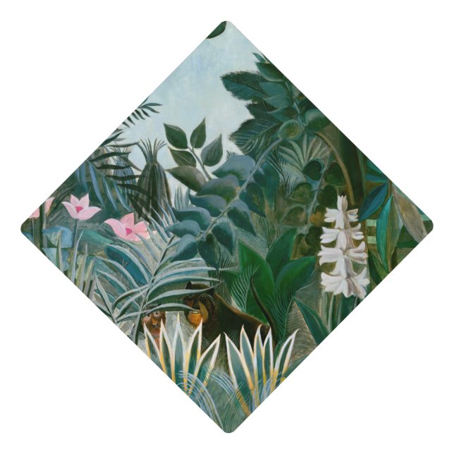 Henri Rousseau - The Equatorial Jungle Graduation Cap Topper (Front)