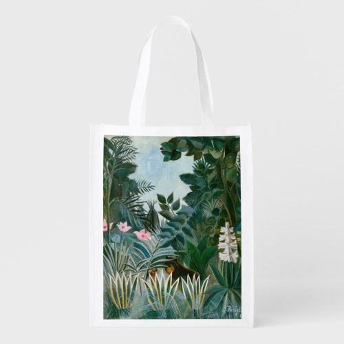 Henri Rousseau _ The Equatorial Jungle Grocery Bag